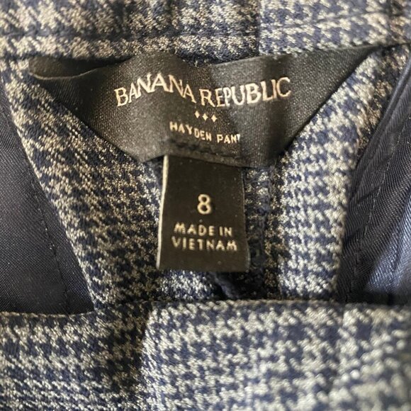 Banana Republic Glen Plaid “Hayden” Pants - Size 8 | Tailored Stretch Trousers - Picture 7 of 8